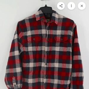 Jachs Classic Red White and Black Plaid Flannel  Acadamia Rodeo Casual Everyday